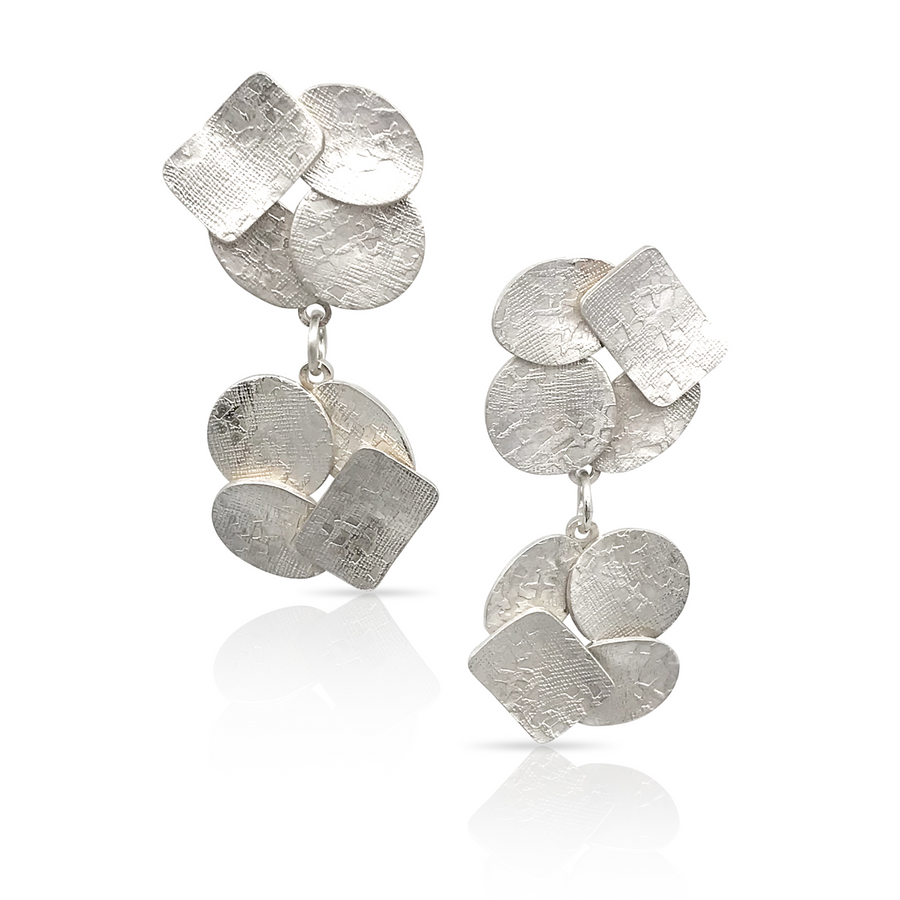 EG-Speiser-jewelry-handcrafted-statement-handmade-silver-earrings-recycled-precious metal-flower-floral-dangle-drop
