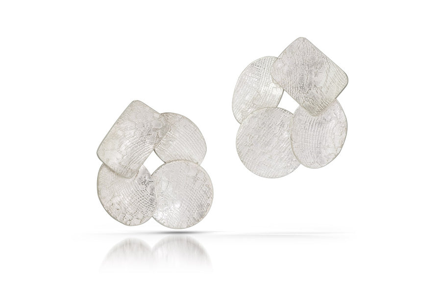 EG-Speiser-jewelry-handmade-sterling-silver earrings-post-textured-petal-artisan-fleur earrings.